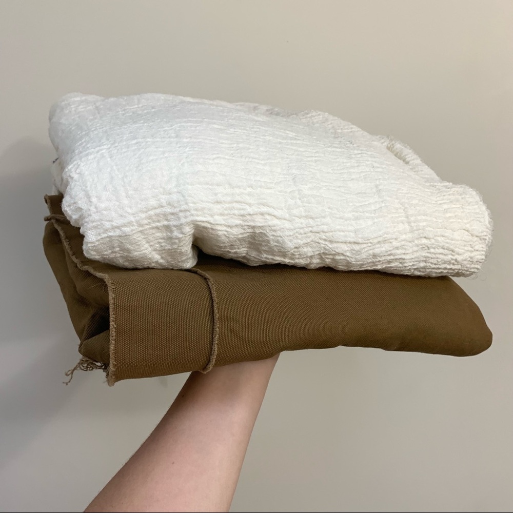 Elizabeth Suzann Ivory Linen Gauze & Clay Canvas